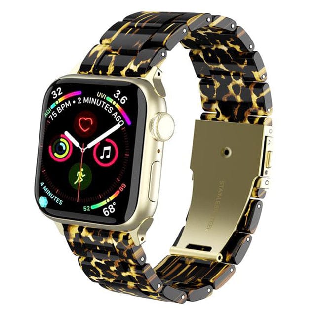 Italian Resin Watch Band - Leopard Print