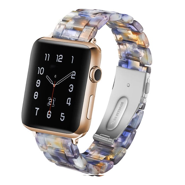 Italian Resin Watch Band - Multicolor Marble