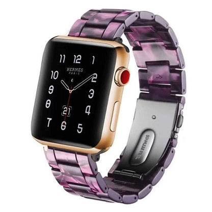 Italian Resin Watch Band - Purple Marble