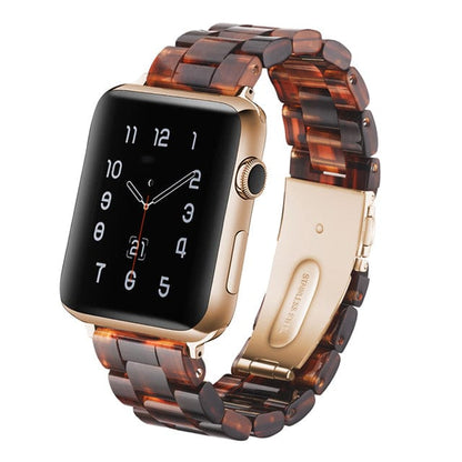 Italian Resin Watch Band - Tortoise Light