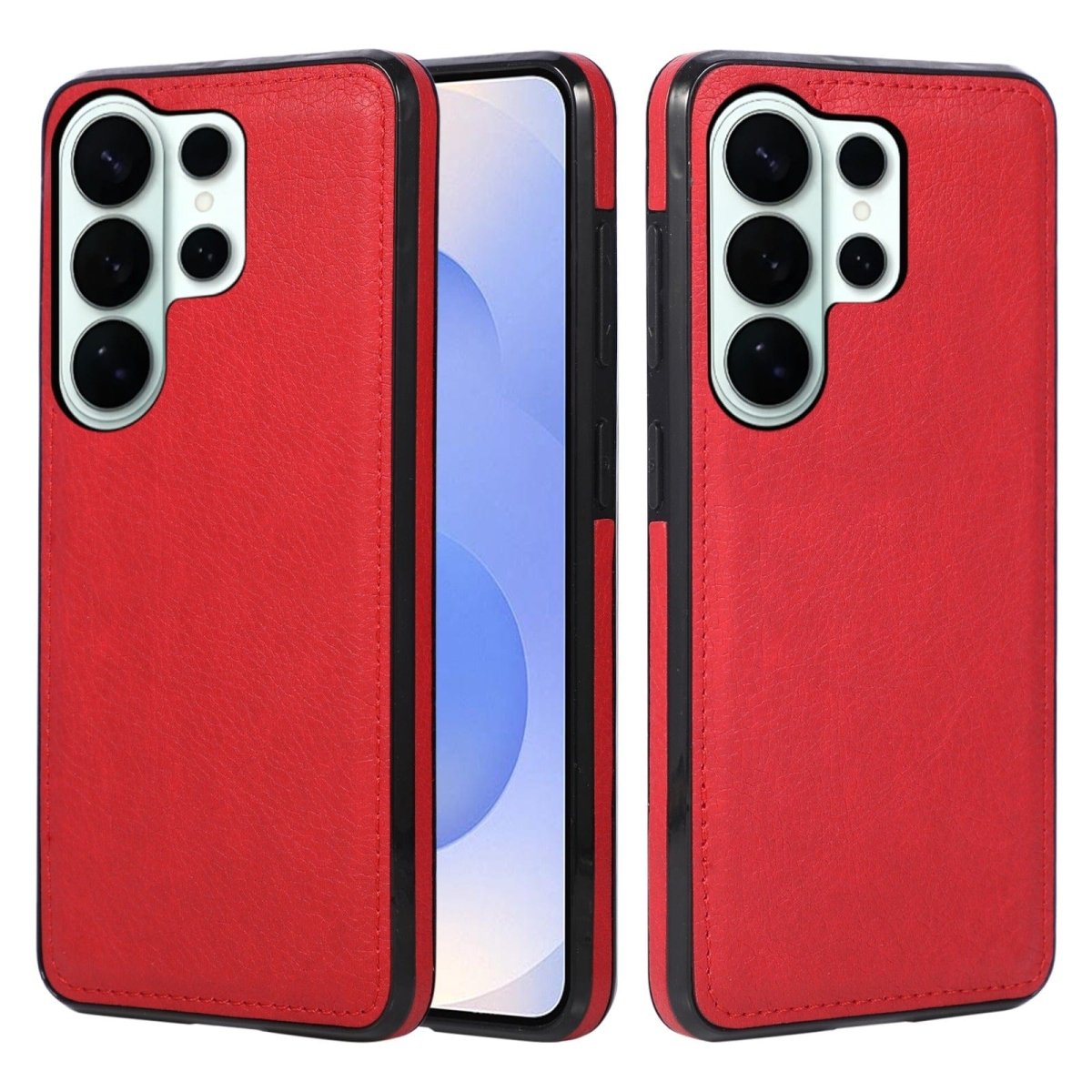 Slim Leather Case For Samsung Galaxy - Red