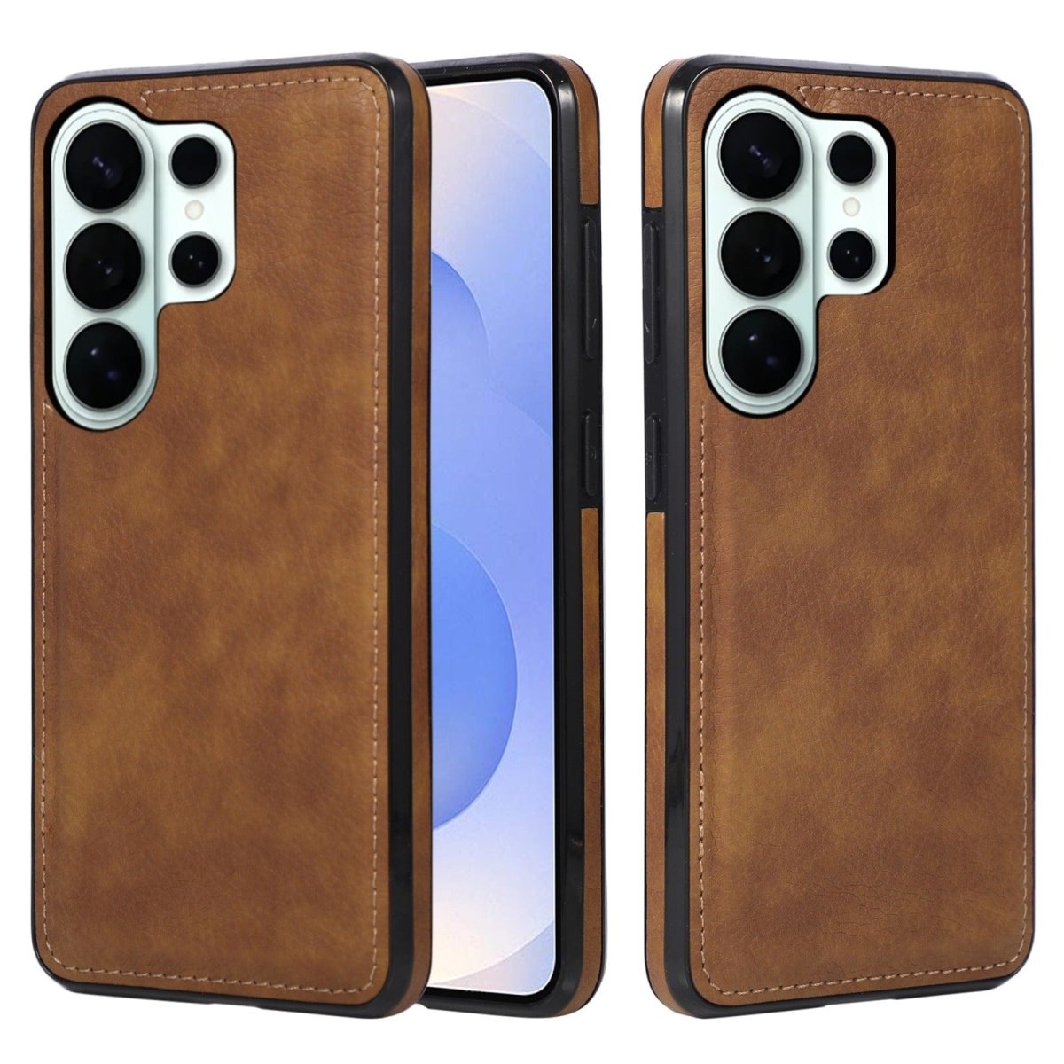 Slim Leather Case For Samsung Galaxy - Brown