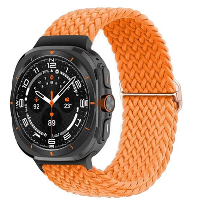 Braided Solo Loop Watch Band For Samsung Watch 7 Ultra - Orange