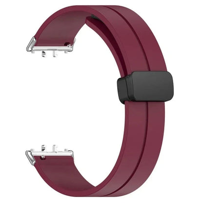 Magnetic Sports Watch Band For Samsung Fit 3 - Wine Red
