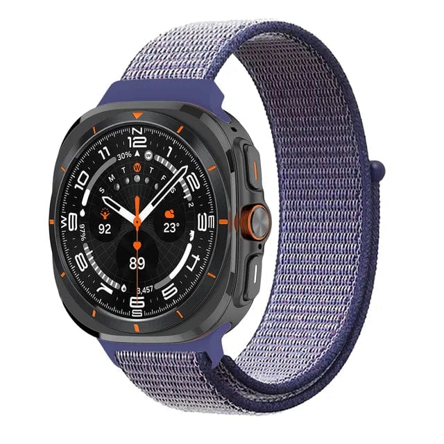 Nylon Sports Watch Band For Samsung Watch 7 Ultra - Midnight Blue