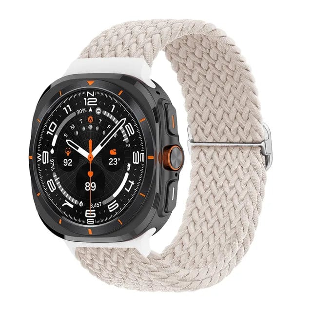 Braided Solo Loop Watch Band For Samsung Watch 7 Ultra - Starlight