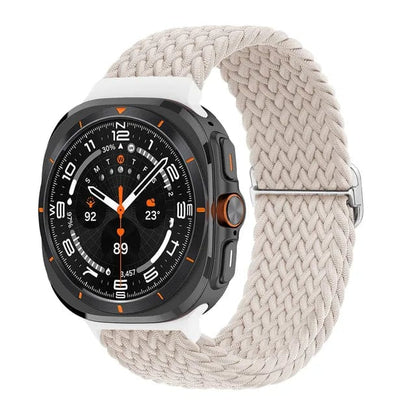 Braided Solo Loop Watch Band For Samsung Watch 7 Ultra - Starlight