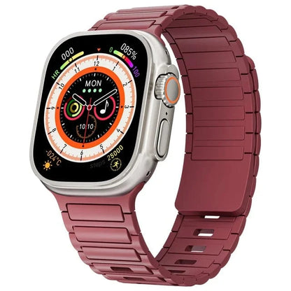 Silicone Magnetic Loop Watch Band - Cherry