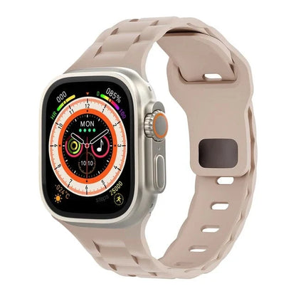 Link Silicone Sports Watch Band - Milk Tea