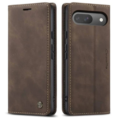 Slim Magnetic Leather Case For Google Pixel - Coffee