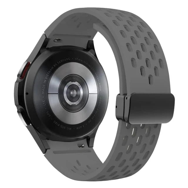 Breathable Magnetic Sports Watch Band For Samsung - Space Gray