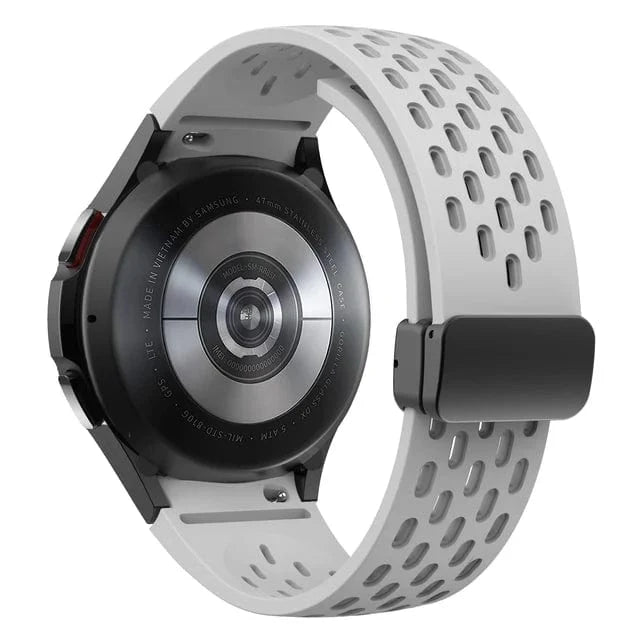 Breathable Magnetic Sports Watch Band For Samsung - Light Gray