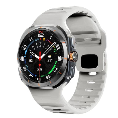 Rugged Sports Watch Band For Samsung Watch 7 Ultra - Light Gray