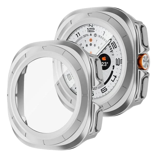 Shockproof Watch Case For Samsung - Matte Silver