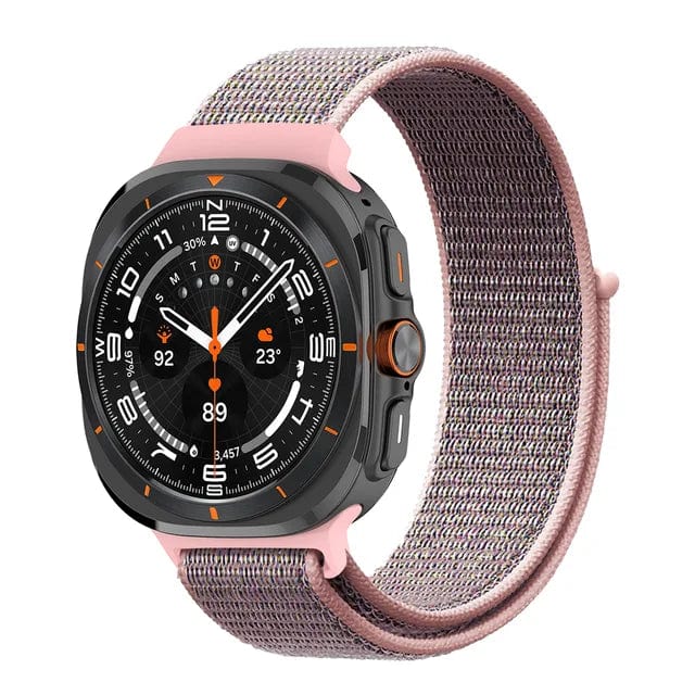 Nylon Sports Watch Band For Samsung Watch 7 Ultra - Pink Sand