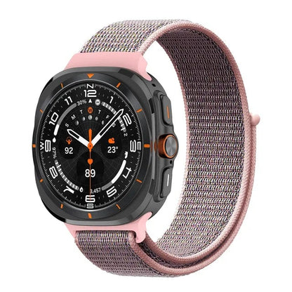 Nylon Sports Watch Band For Samsung Watch 7 Ultra - Pink Sand