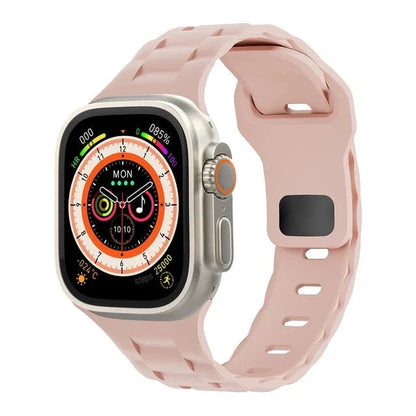 Link Silicone Sports Watch Band - Pink Sand