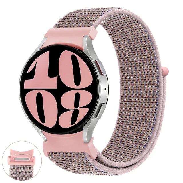 Nylon Sports Watch Band For Samsung - Pink Sand
