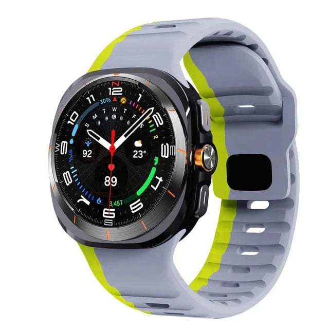Rugged Sports Watch Band For Samsung Watch 7 Ultra - Gray Green