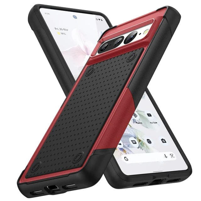 Shockproof Case For Google Pixel - Red and Black