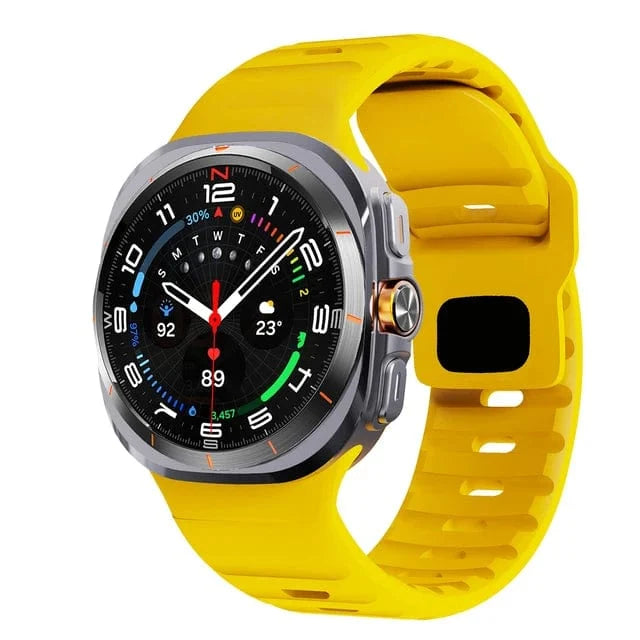Rugged Sports Watch Band For Samsung Watch 7 Ultra - Yellow