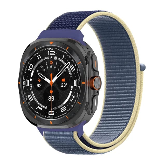 Nylon Sports Watch Band For Samsung Watch 7 Ultra - Ice Ocean Blue