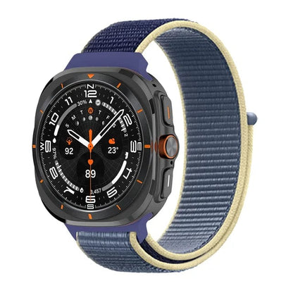 Nylon Sports Watch Band For Samsung Watch 7 Ultra - Ice Ocean Blue