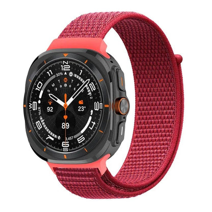 Nylon Sports Watch Band For Samsung Watch 7 Ultra - Red