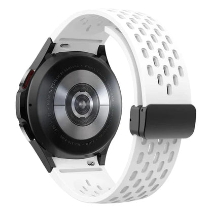 Breathable Magnetic Sports Watch Band For Samsung - White