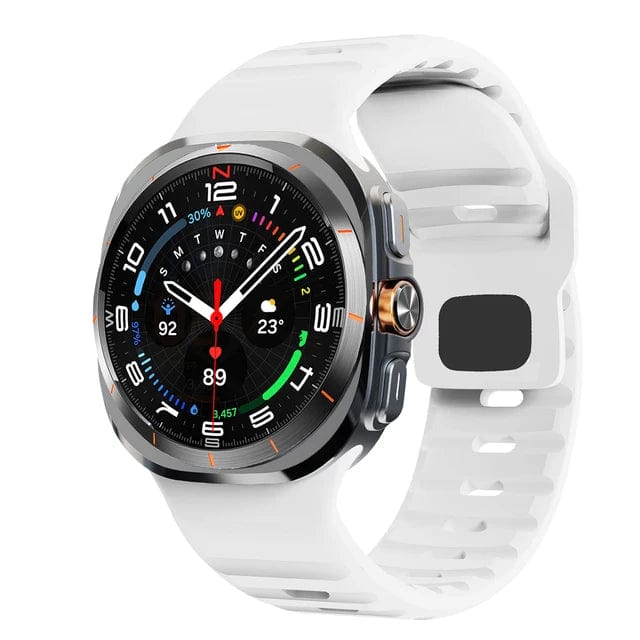 Rugged Sports Watch Band For Samsung Watch 7 Ultra - White