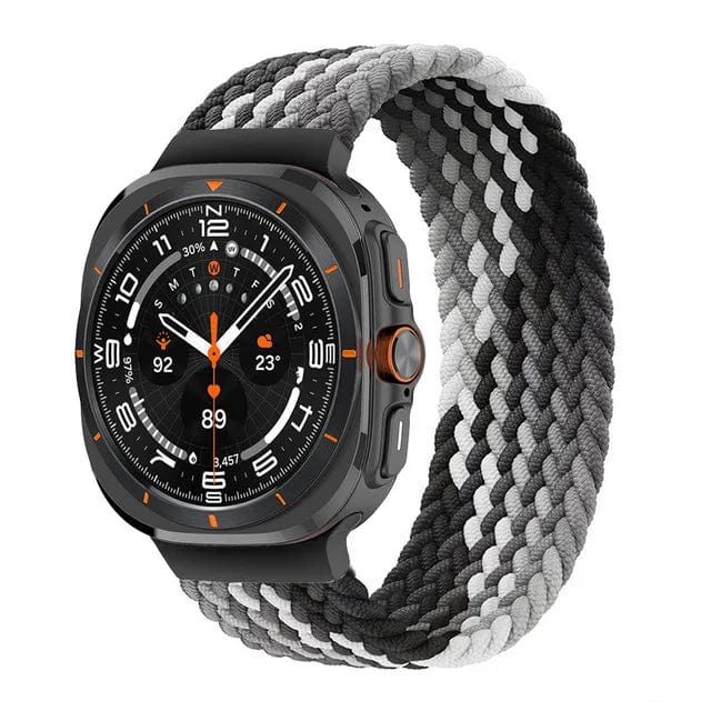 Braided Loop Band For Samsung Watch 7 Ultra - Black & White