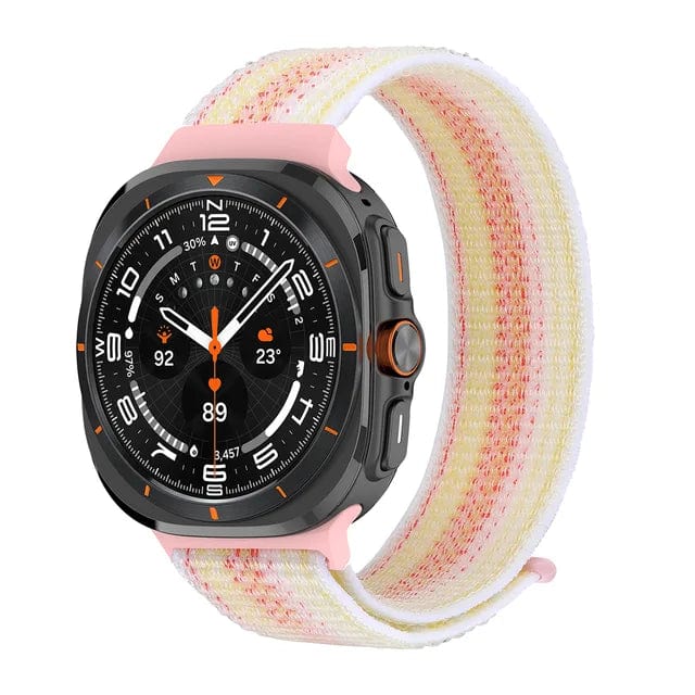 Nylon Sports Watch Band For Samsung Watch 7 Ultra - Starlight pink