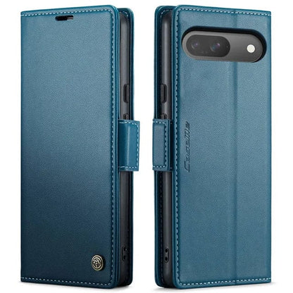 RFID Leather Card Holder Case For Google Pixel - Blue