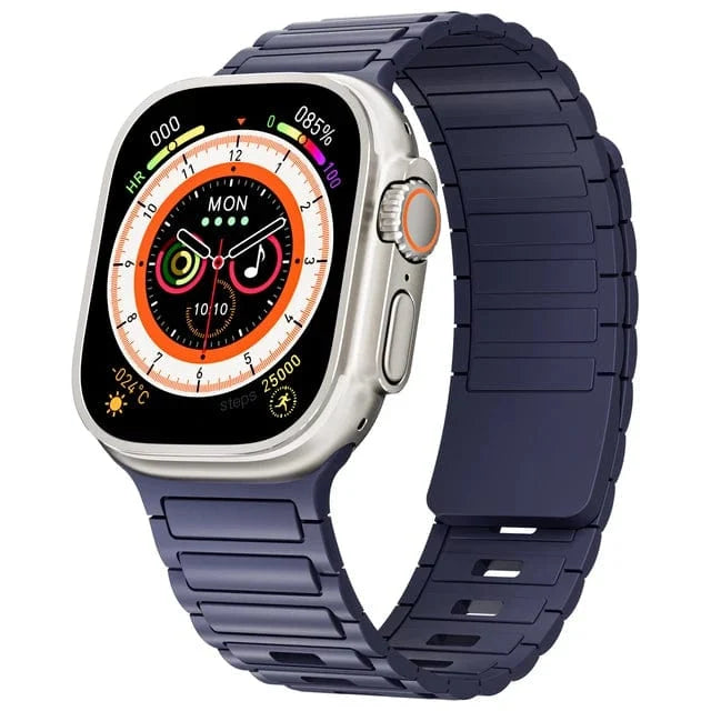 Silicone Magnetic Loop Watch Band - Blue
