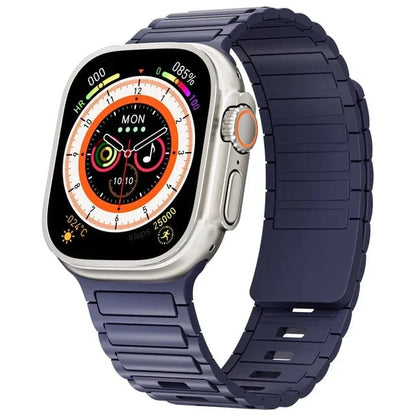 Silicone Magnetic Loop Watch Band - Blue