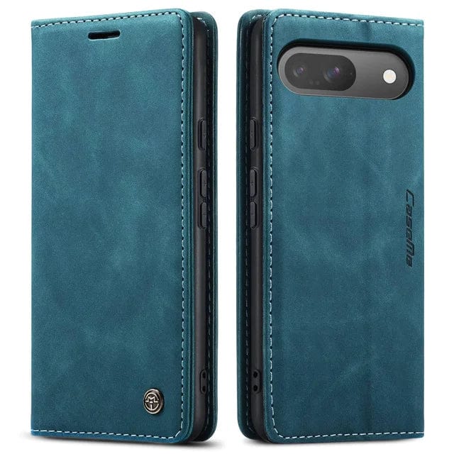 Slim Magnetic Leather Case For Google Pixel - Blue