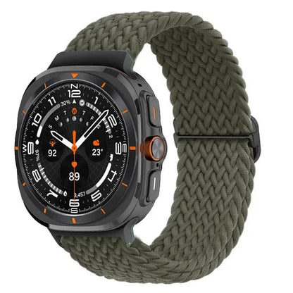Braided Solo Loop Watch Band For Samsung Watch 7 Ultra - Green