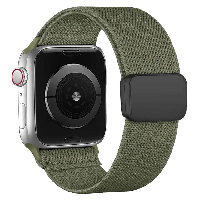 Magnetic Nylon Sports Watch Band - Inverness Green