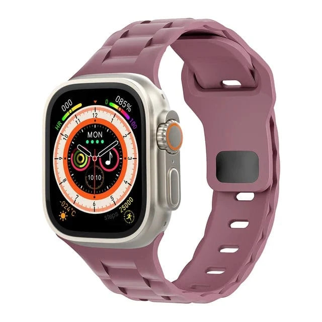 Link Silicone Sports Watch Band - Purple