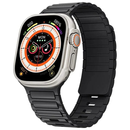 Silicone Magnetic Loop Watch Band - Black