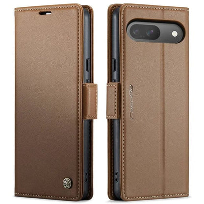 RFID Leather Card Holder Case For Google Pixel - Brown