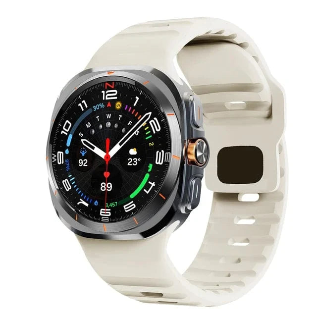 Rugged Sports Watch Band For Samsung Watch 7 Ultra - Cream