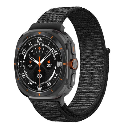 Nylon Sports Watch Band For Samsung Watch 7 Ultra - Black