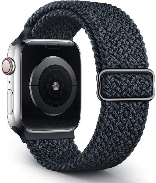 Adjustable Braided Nylon Watch Band - Charcoal