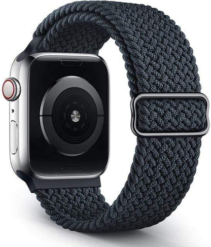 Adjustable Braided Nylon Watch Band - Charcoal