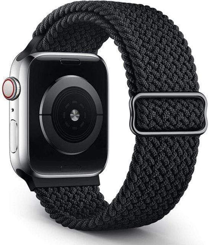 Adjustable Braided Nylon Watch Band - Black