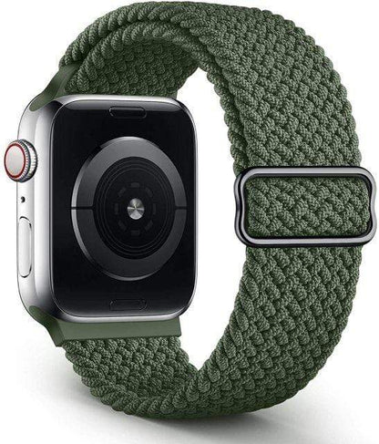Adjustable Braided Nylon Watch Band - Inverness Green
