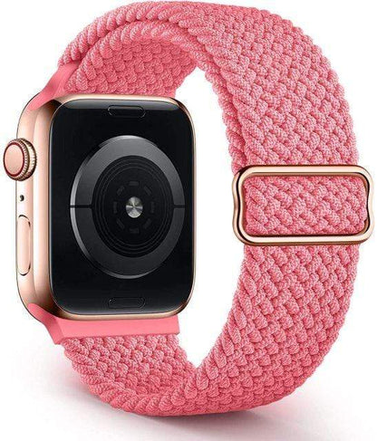 Adjustable Braided Nylon Watch Band - Pink