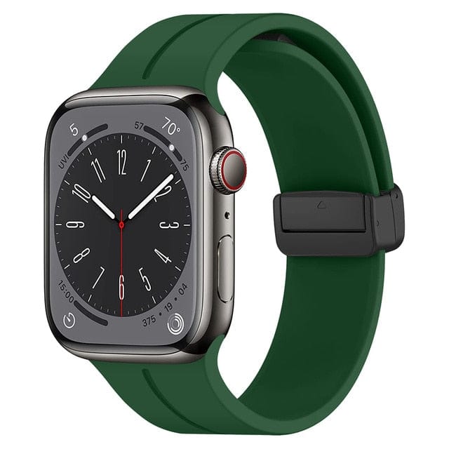 Magnetic Buckle Sports Watch Band - Army Green