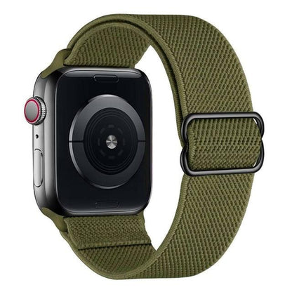 Adjustable Nylon Watch Band - Army Green
